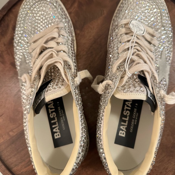 Golden Goose Ball Star with Swarovski crystals and gray suede star - Picture 5 of 8